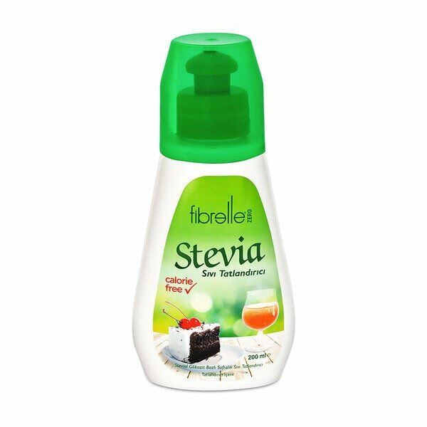 Fibrelle Stevia Liquid Sweetener Zero Calorie Sugar Substitute 200 ml