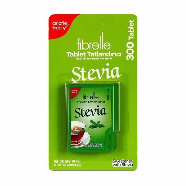 Fibrelle Stevia Sweetener Tablets for Hot Drinks 300 Count