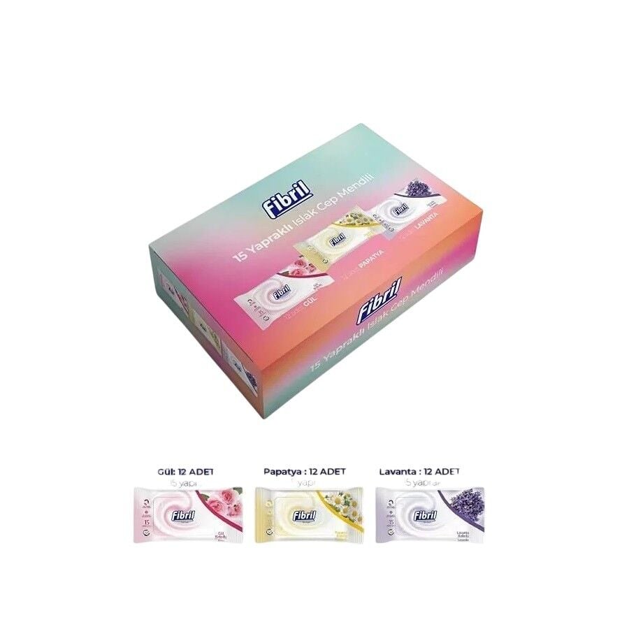 Fibril Pocket Wet Wipes Bulk Pack 36 x 15 Count
