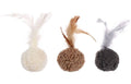 Flamingo Cat Suava Crinkle Ball Toy with Catnip and Feathers