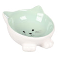 Flamingo Puzi Cat Ear Ceramic Food and Water Bowl Green 125 ml