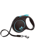 Flexi Black Design Retractable Tape Dog Leash Blue Medium 5m