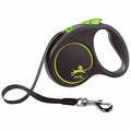 Flexi Black Design Retractable Tape Dog Leash Small 5m Green
