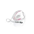 Flexi Glam White Swarovski Retractable Tape Leash S 3m