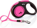 Flexi Neon Tape Retractable Dog Leash Medium 5m Pink