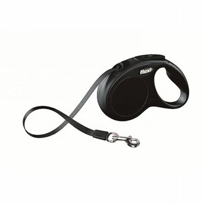 Flexi New Classic Large Retractable Tape Dog Leash 5m Black
