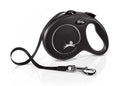 Flexi New Classic Retractable Tape Dog Leash Black Large 8m