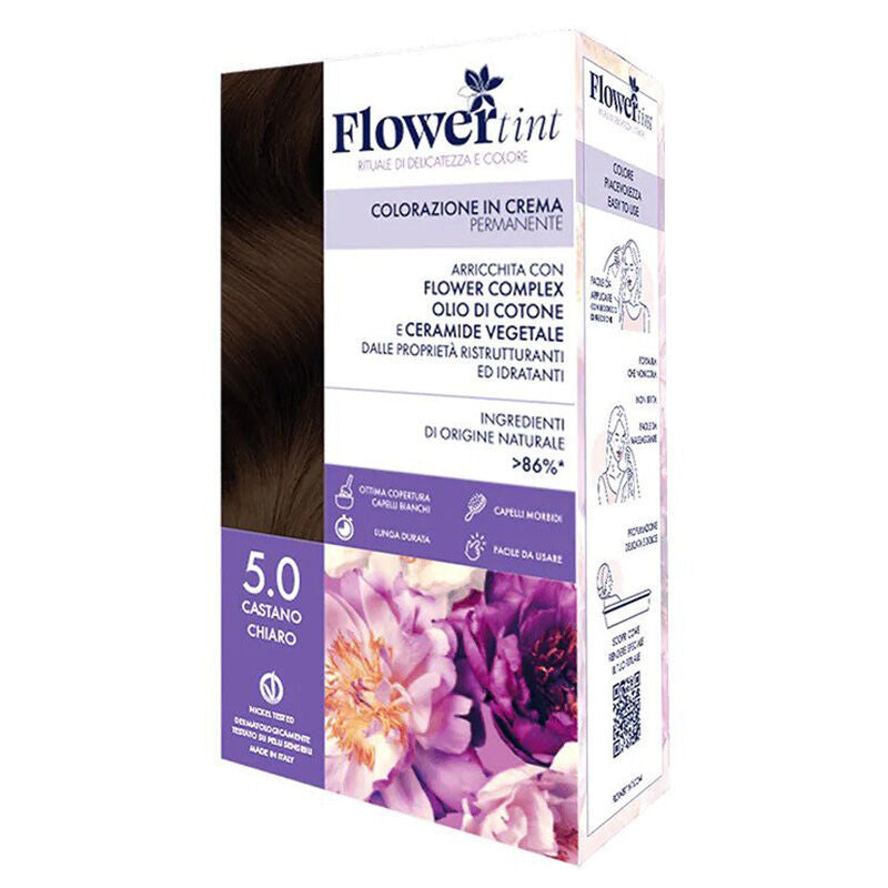 Flowertint Colorazione In Crema Hair Color Kit 5.0 Light Brown