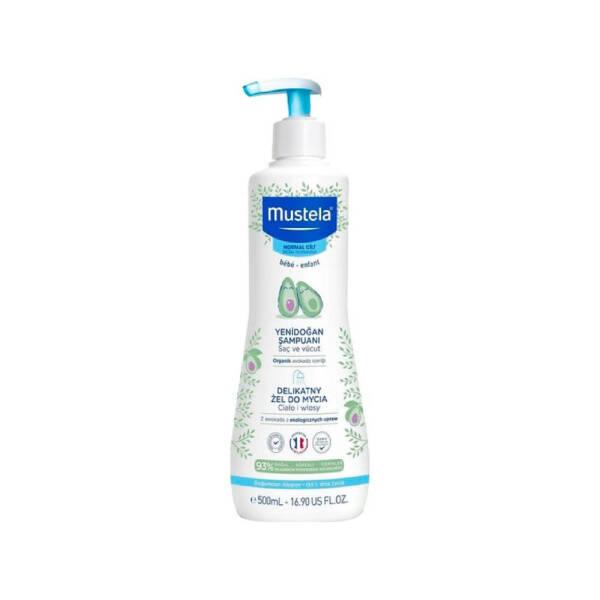 Mustela Gentle Cleansing Newborn Shampoo & Body Wash 500ml - Hypoallergenic Baby Care