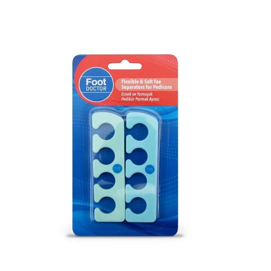 Foot Doctor Flexible and Soft Pedicure Toe Separators 2 Count
