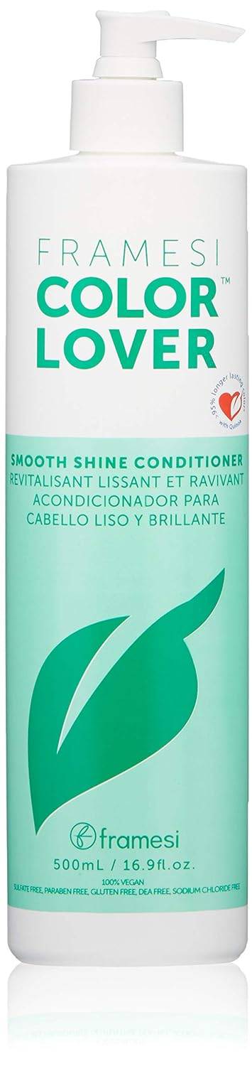 Framesi Color Lover Smooth Shine Conditioner, Sulfate Free Conditioner with Coconut Oil and Quinoa, Color Treated Hair