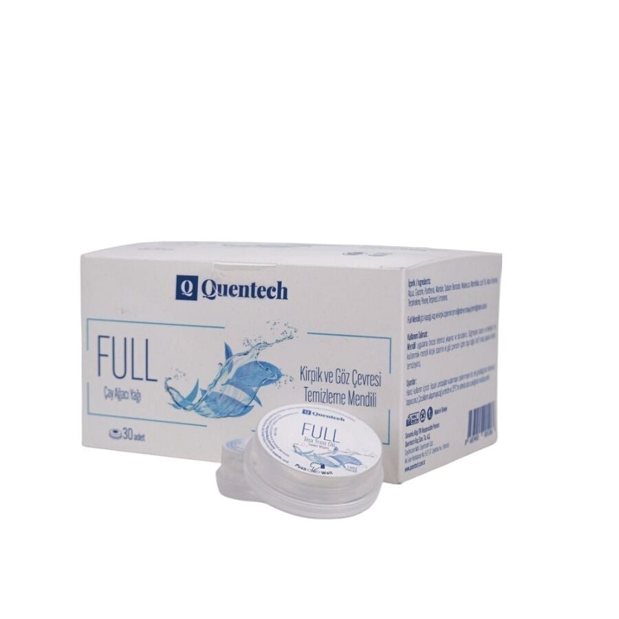 Quentech Full Eyelash & Eye Area Cleansing Wipes 30 Count