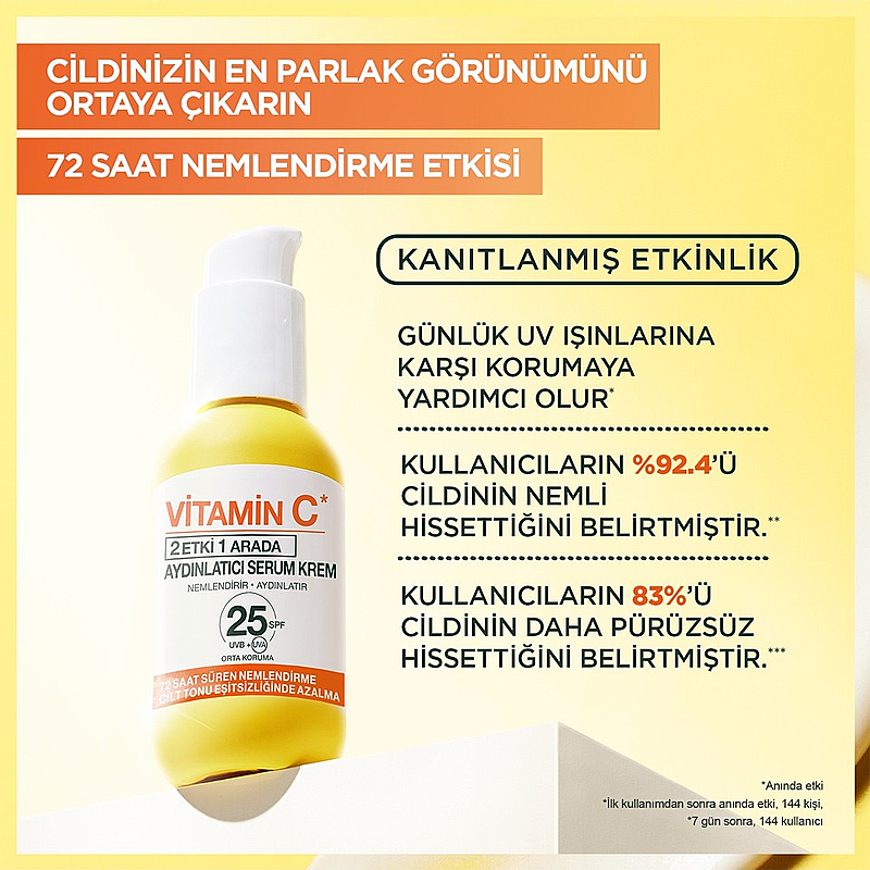 Garnier Vitamin C 2-in-1 Brightening Serum Cream SPF 25 50ml