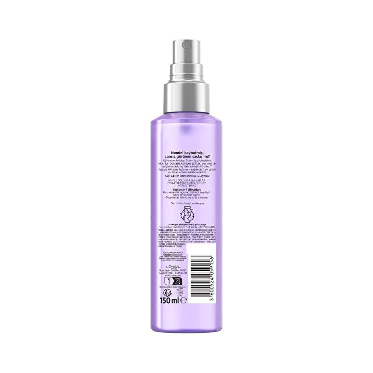 Loreal Paris Elseve: Hyaluronic Acid Hair Serum - Intense Hydration, Plumps Hair & Long-Lasting Fragrance