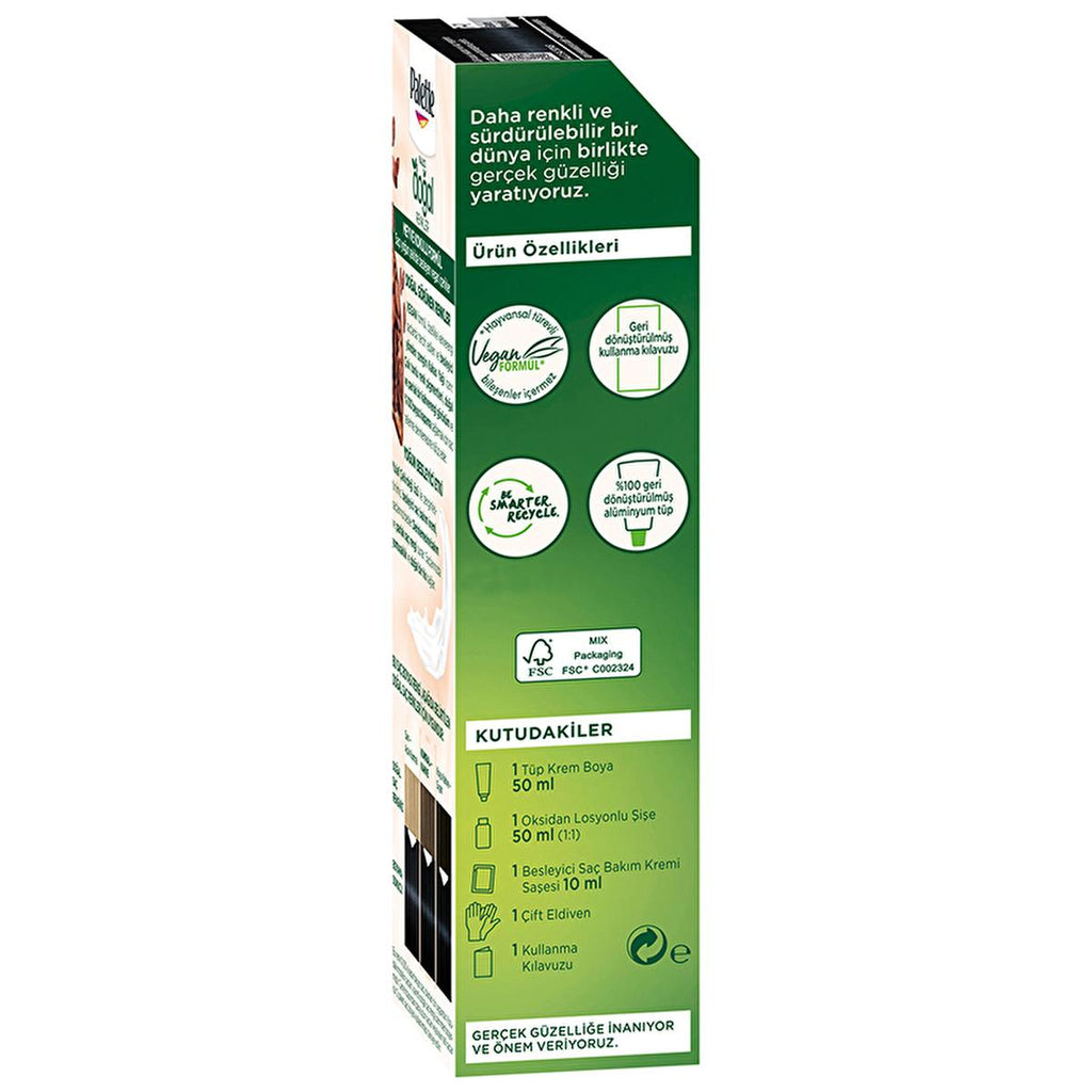 Palette Natural Hair Dye - Gece Mavisi (Night Blue) Permanent Hair Color with Natural Ingredients