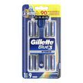 Gillette Blue3 Hybrid Razor with 9 Replacement Cartridges