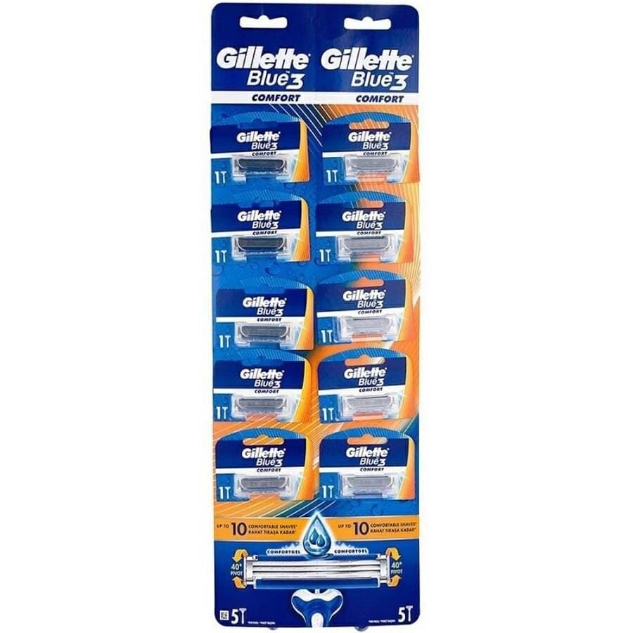 Gillette Blue3 Disposable Razors Smooth Shave 10 Count
