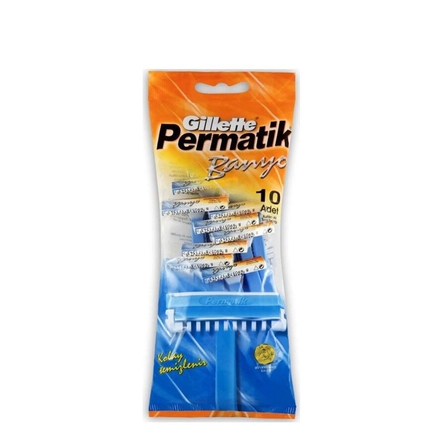 Gillette Permatik Banyo Body Razors for Smooth Skin 10 Count