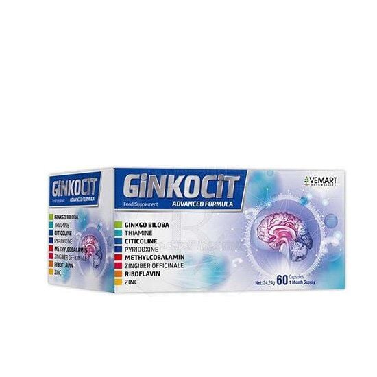 Vemart Naturallife Ginkocit Memory Support Supplement 60 Capsules