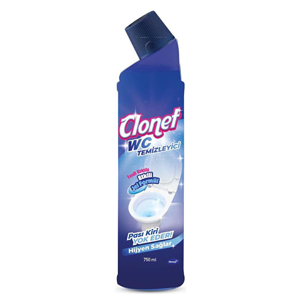 Diversey Clonet Toilet Cleaner - Effective & Powerful 25.36 fl oz Jel Toilet Bowl Cleaner with Hydrochloric Acid