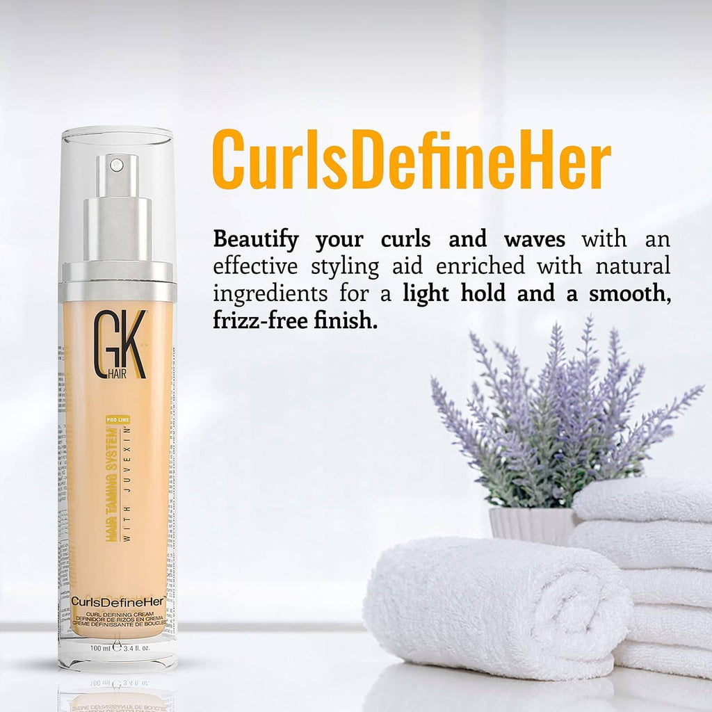 GK Hair Global Keratin Curls Define Her, 3.4 fl oz (100 ml)