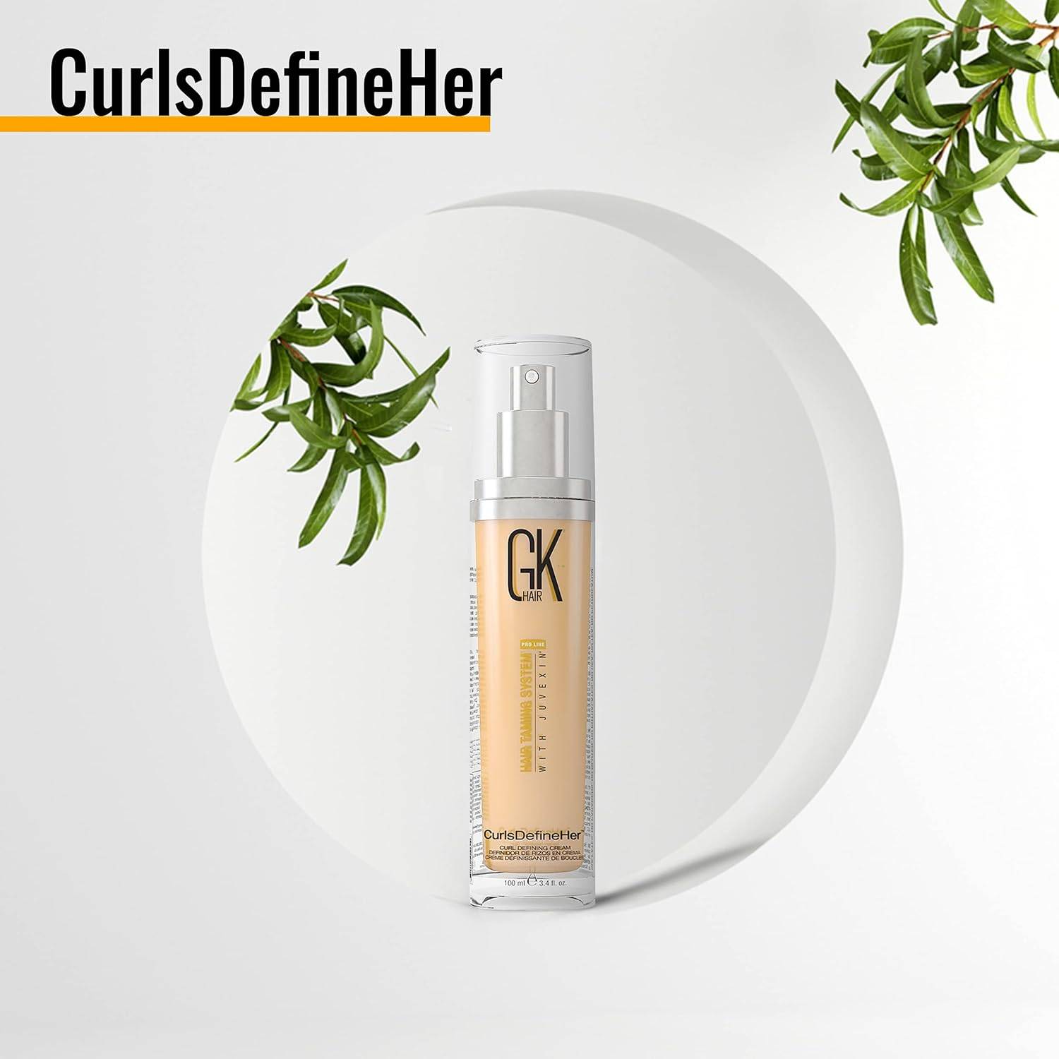 GK Hair Global Keratin Curls Define Her, 3.4 fl oz (100 ml)