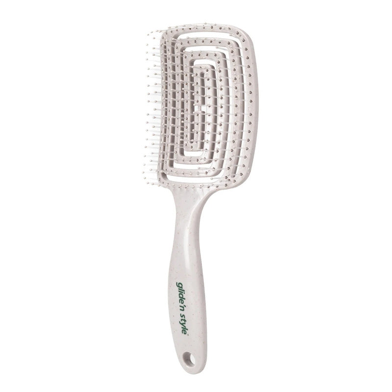 Gliden Style Eco Flexi Paddle Brush for Easy Detangling