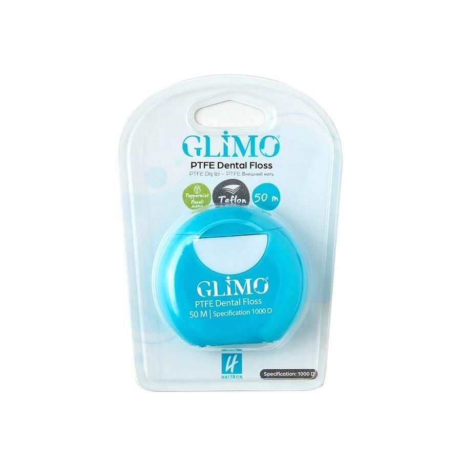 Glimo PTFE Dental Floss for Sensitive Gums 50m