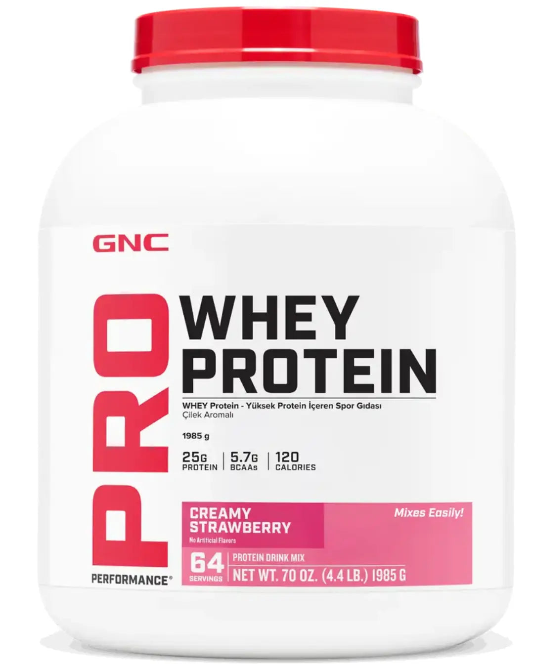 GNC PRO Whey Protein Muscle Support Powder 4.37 lbs