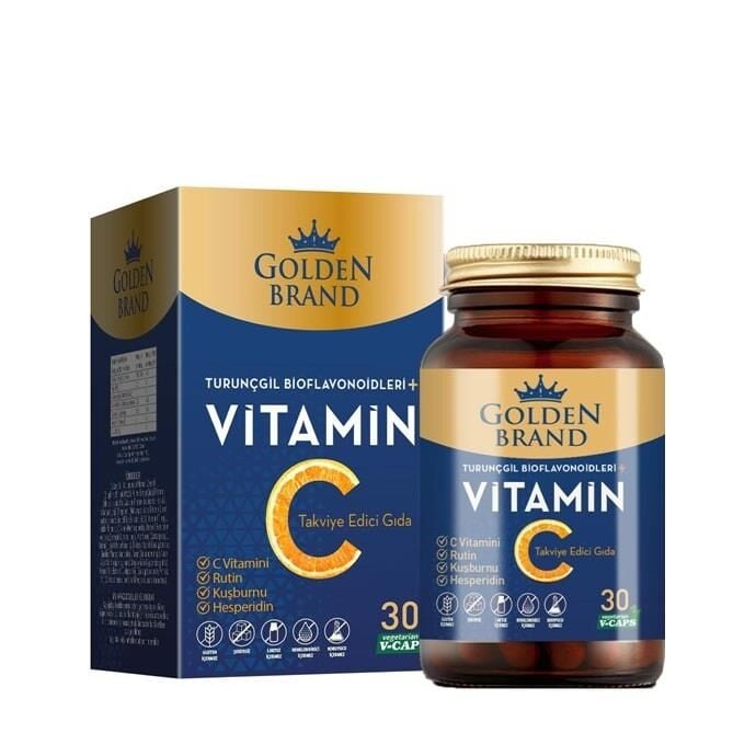 Medijet Golden Brand Vitamin C 1000mg Daily Supplement 30 Capsules