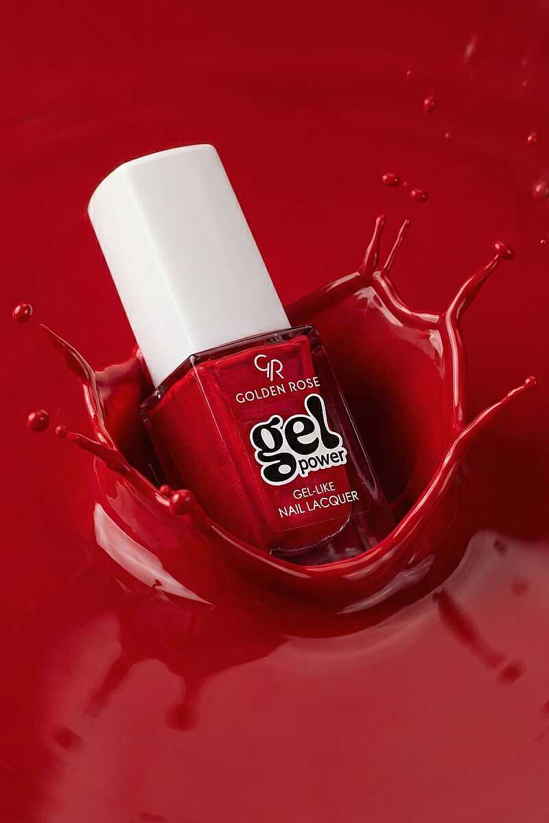 Golden Rose Gel Power Nail Color 53 Red Glossy Finish 10.2ml