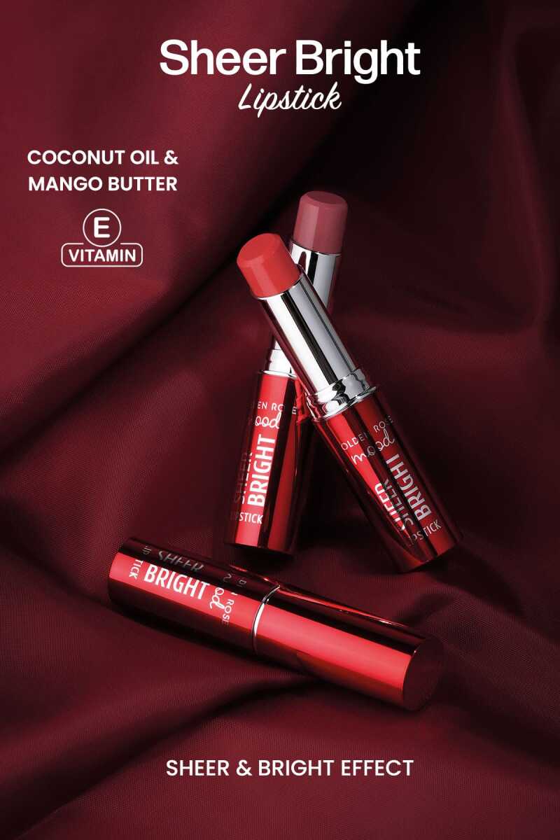 Golden Rose Mood Sheer Bright Lipstick 102 Peach Bliss 3.5g