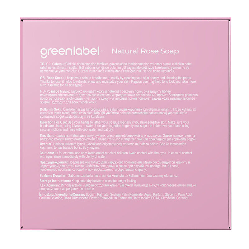 Greenlabel Rose Soap Moisturizing Cleansing Bar 120g
