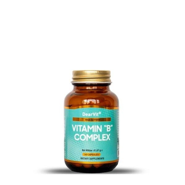 Dearvit Vitamin B Complex Energy Support Supplement 50 Capsules