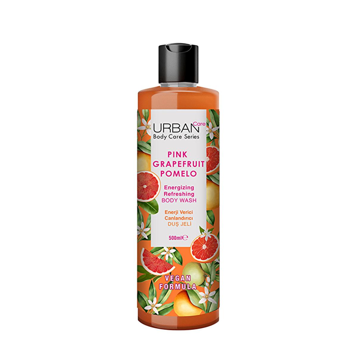 Urban Care Vegan Shower Gel - Grapefruit & Pomelo Scent, Moisturizing Body Wash for Dry Skin, Natural Personal Care, 16.91 fl oz