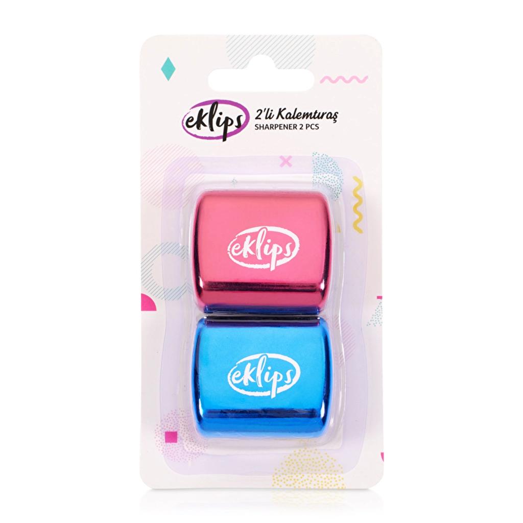 Eklips Dual Cosmetic Pencil Sharpener for Precise Tips 2-Pack