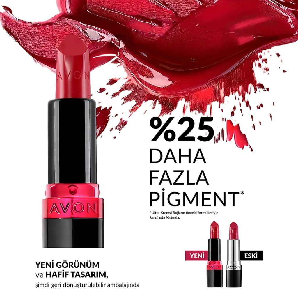 Avon Ultra Creamy Lipstick in Red 2000 Hydrating Lip Color