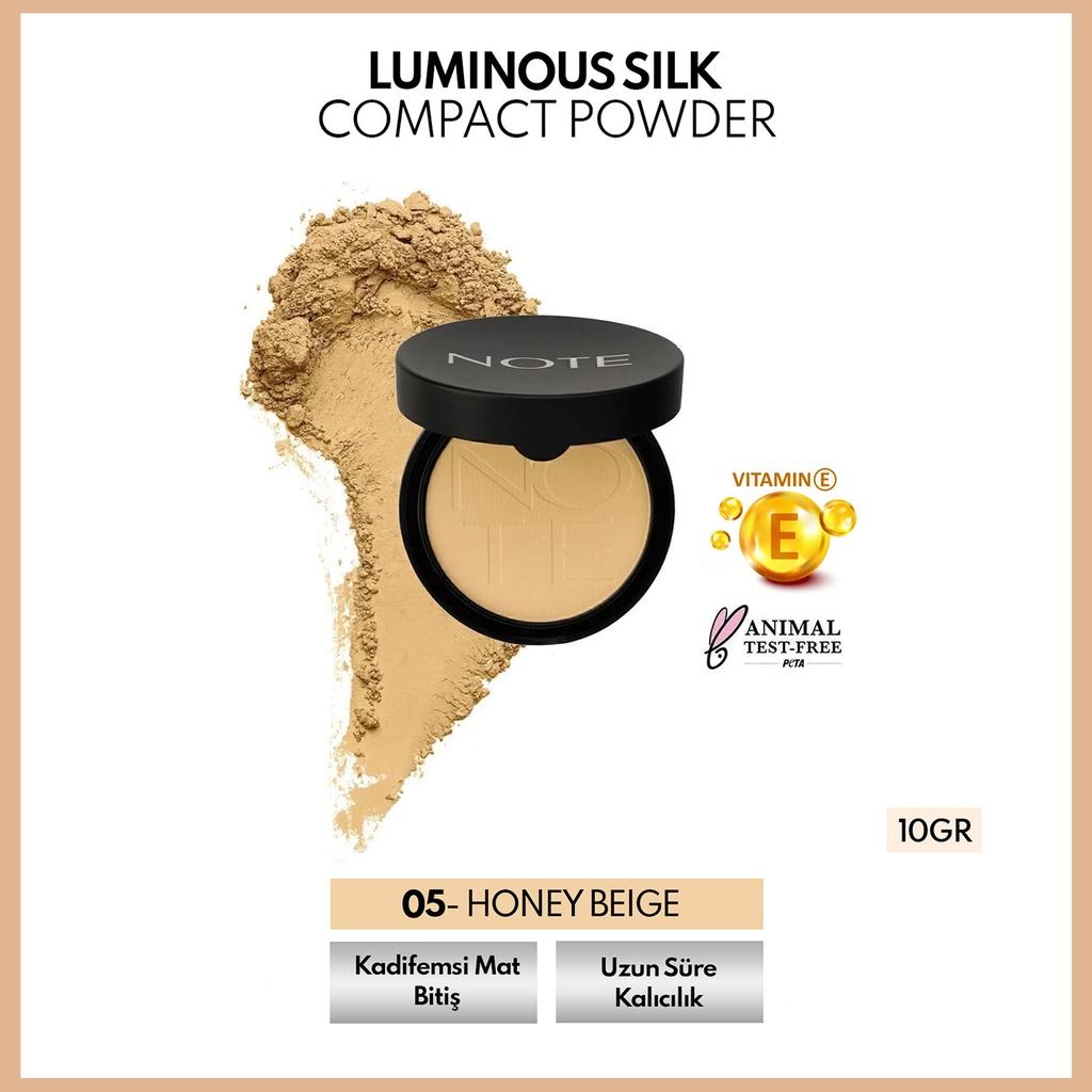 Note Luminous Silk Compact Powder Radiant Finish Honey Beige 10g