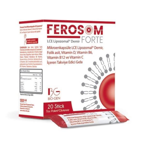 Ferosom Forte 20 Stick - Lipozomal Iron | 20 Sticks