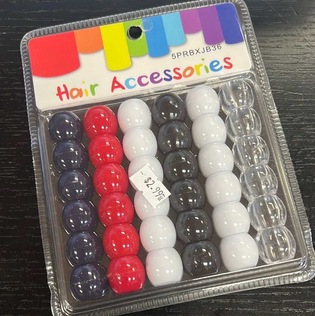 Hair Accessories Beads, Large, Tommy