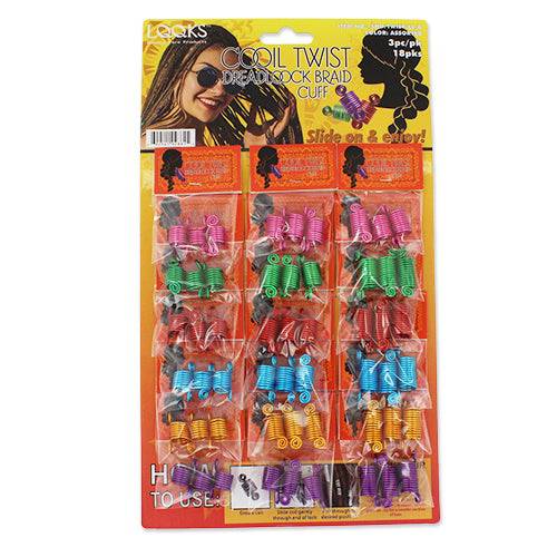 Hair Coil Twist, 3 pc/Pack, Assorted