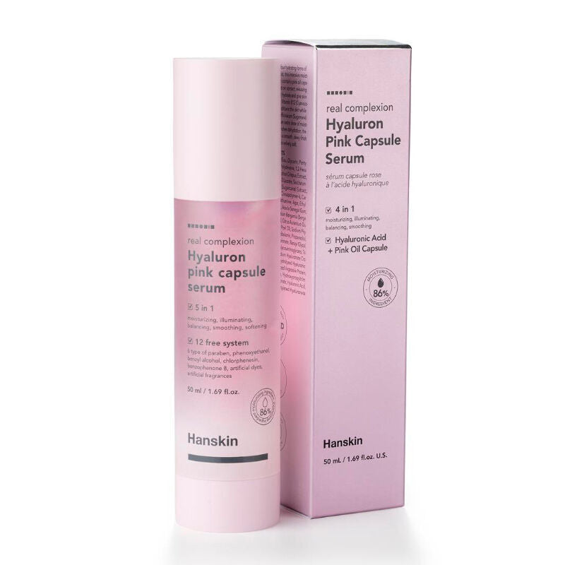 Hanskin Hyaluron Pink Capsule Serum for Radiant Hydration 50ml