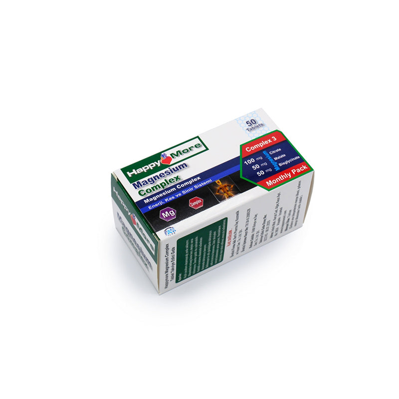 Happymore Magnesium Complex Triple Support Supplement 50 Tablets