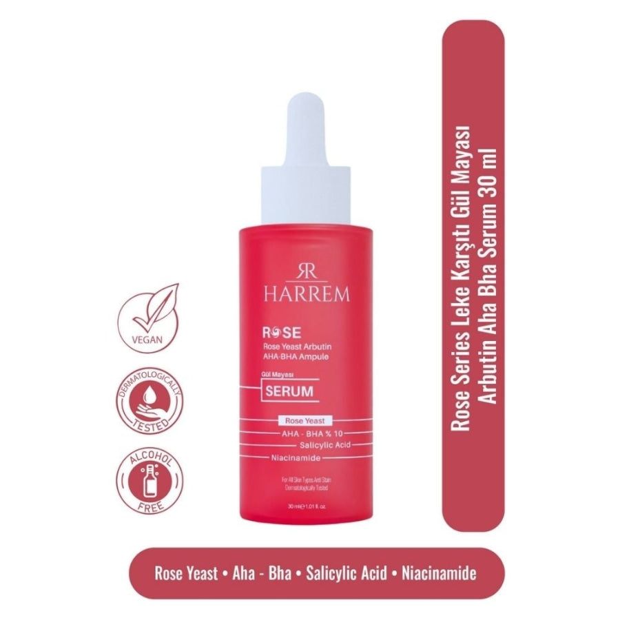 Harrem Rose Series Arbutin & AHA BHA Brightening Serum 30ml