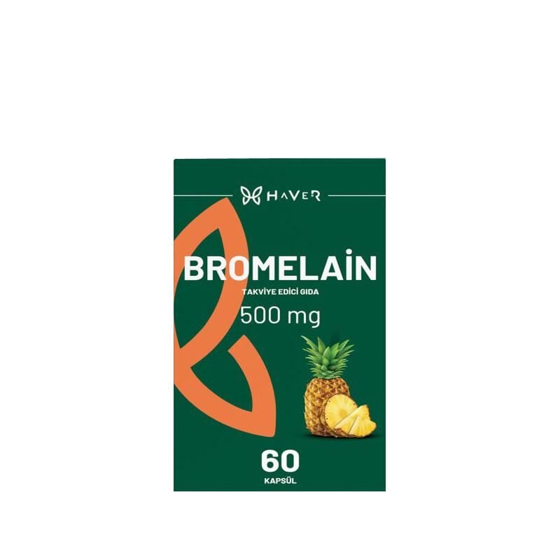 Haver Bromelain 500 mg Dietary Supplement 60 Capsules