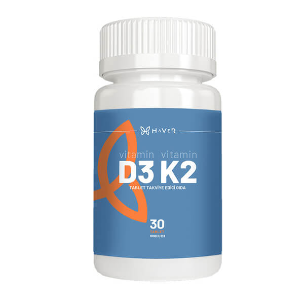 Haver Farma Vitamin D3 & K2 Bone Support Supplement 30 Tablets