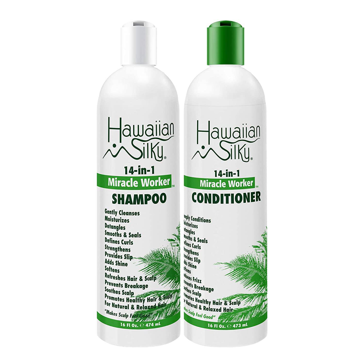 Hawaiian Silky Miracle Worker Shampoo & Conditioner, 16 fl oz