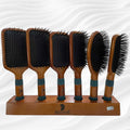 Hector Vent Wood Hair Brush Set with Stand 6 Pieces