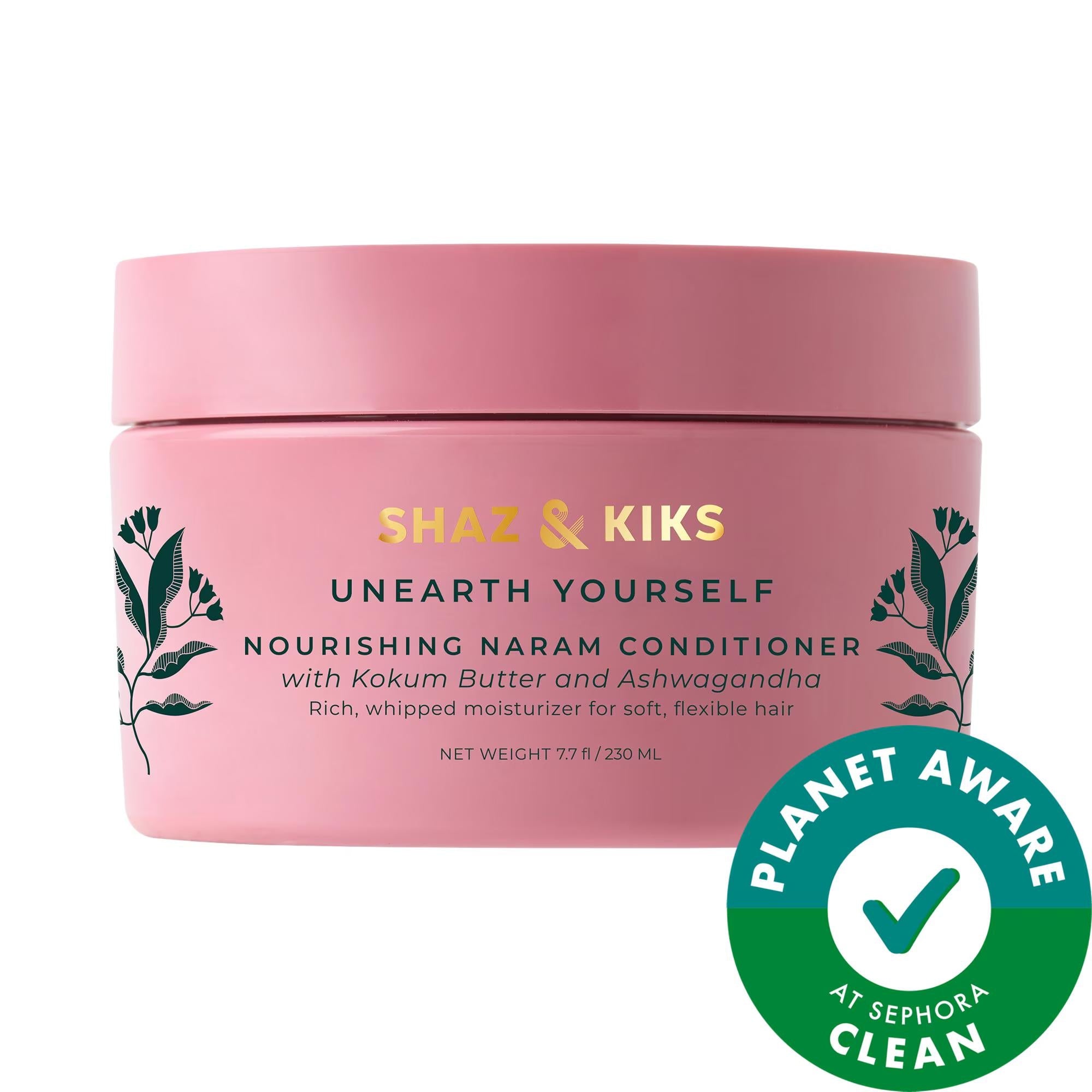 Shaz & Kiks Nourishing Naram Conditioner: Deeply Moisturizes, Repairs & Protects Dry, Frizzy Hair with Kokum Butter, Ashwagandha & Ayurvedic Oils