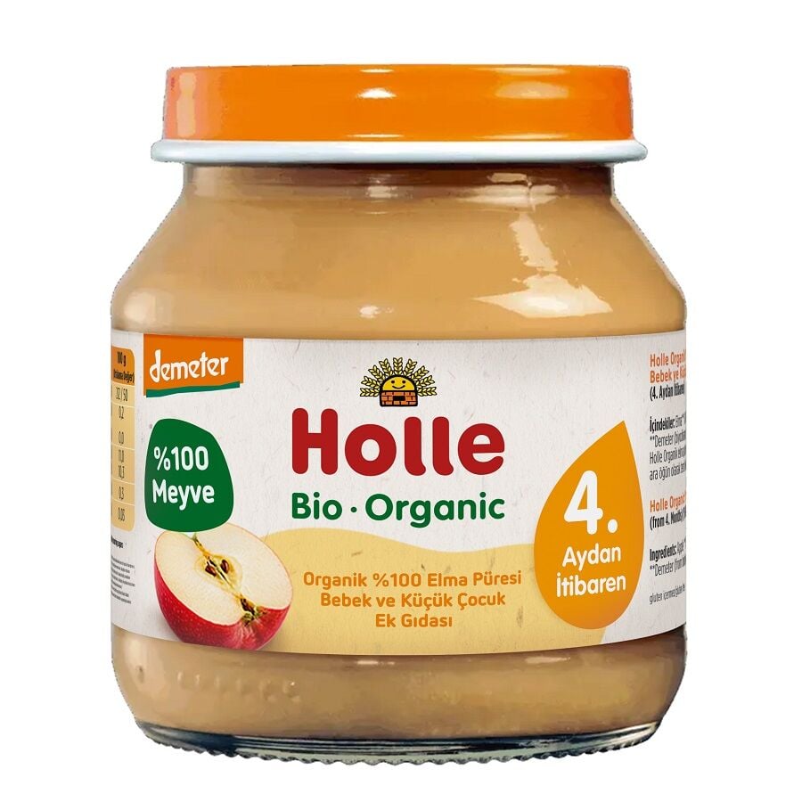Holle Organic Apple Puree Smooth Fruit Snack 125g